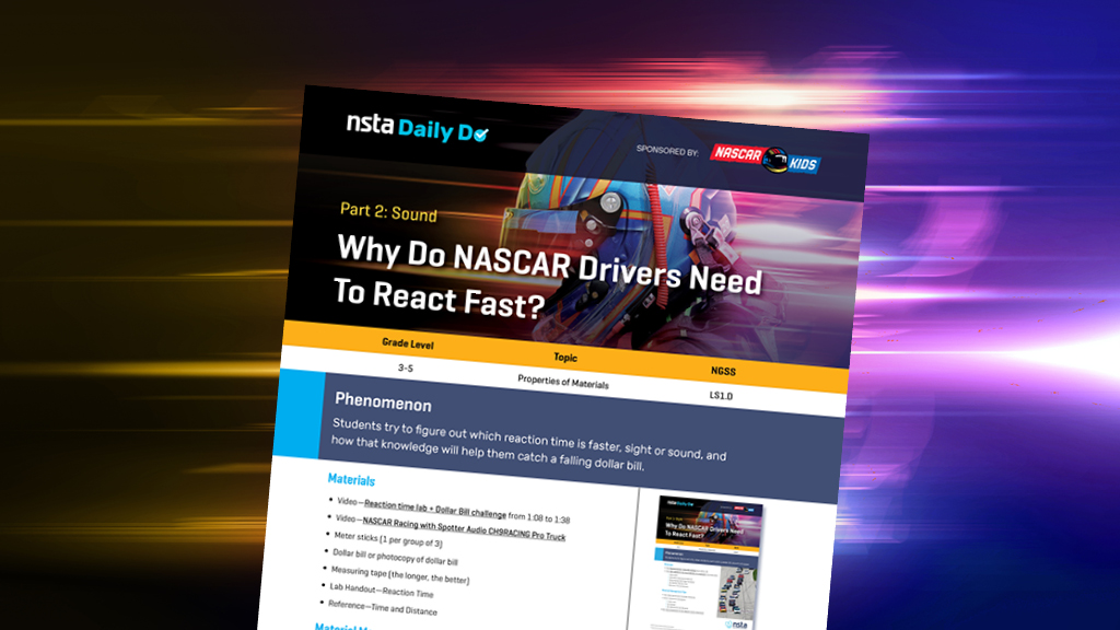 Why Do NASCAR Drivers Need to React Fast? (Part 2 Sound) NSTA